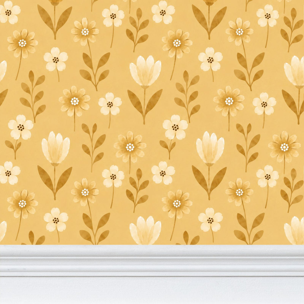 Golden Bloom- feature wallpaper