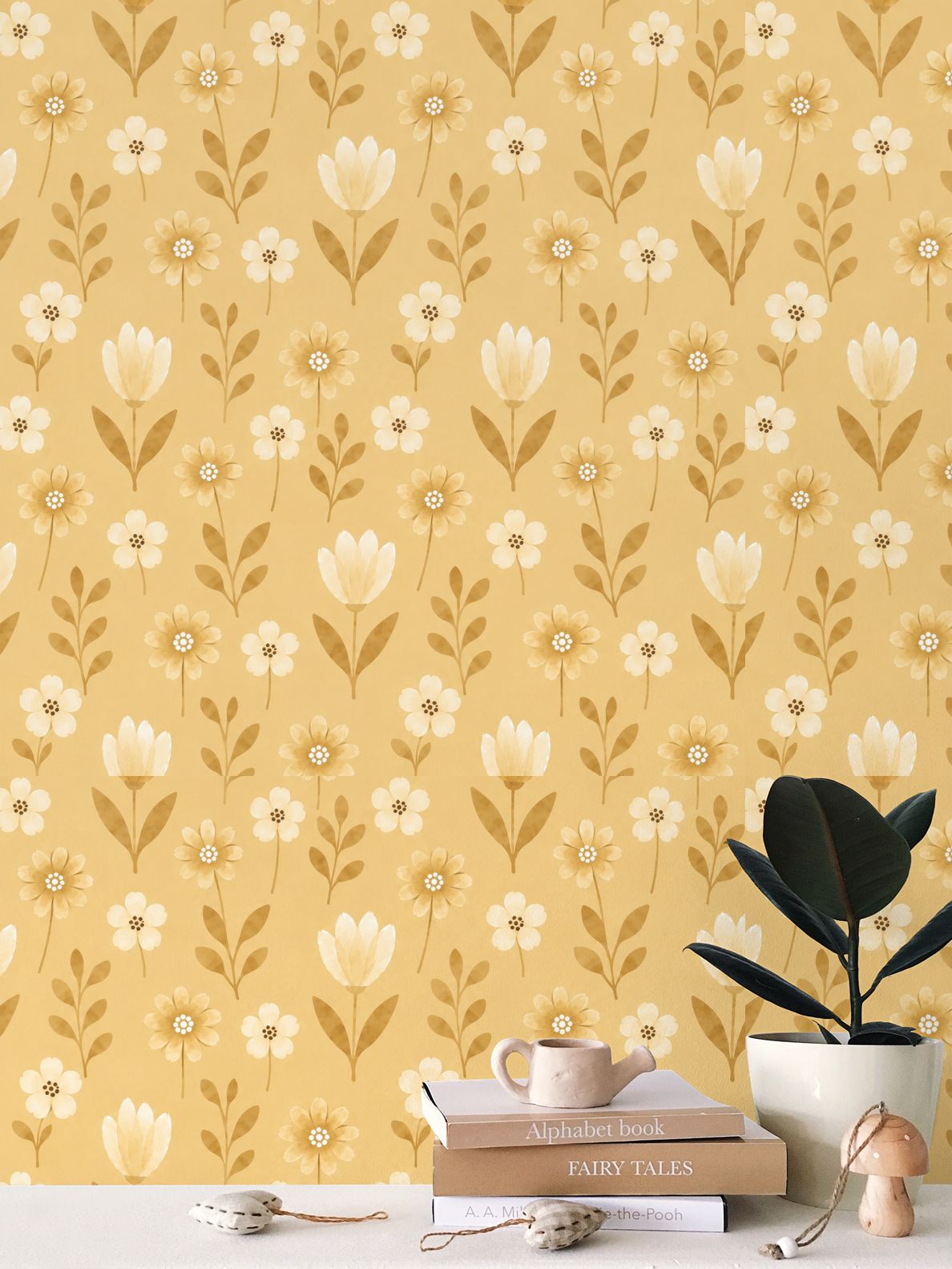 Golden Bloom- feature wallpaper