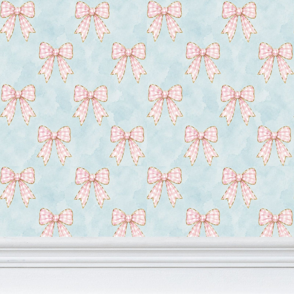 The blush ribbon - children’s wallpaper