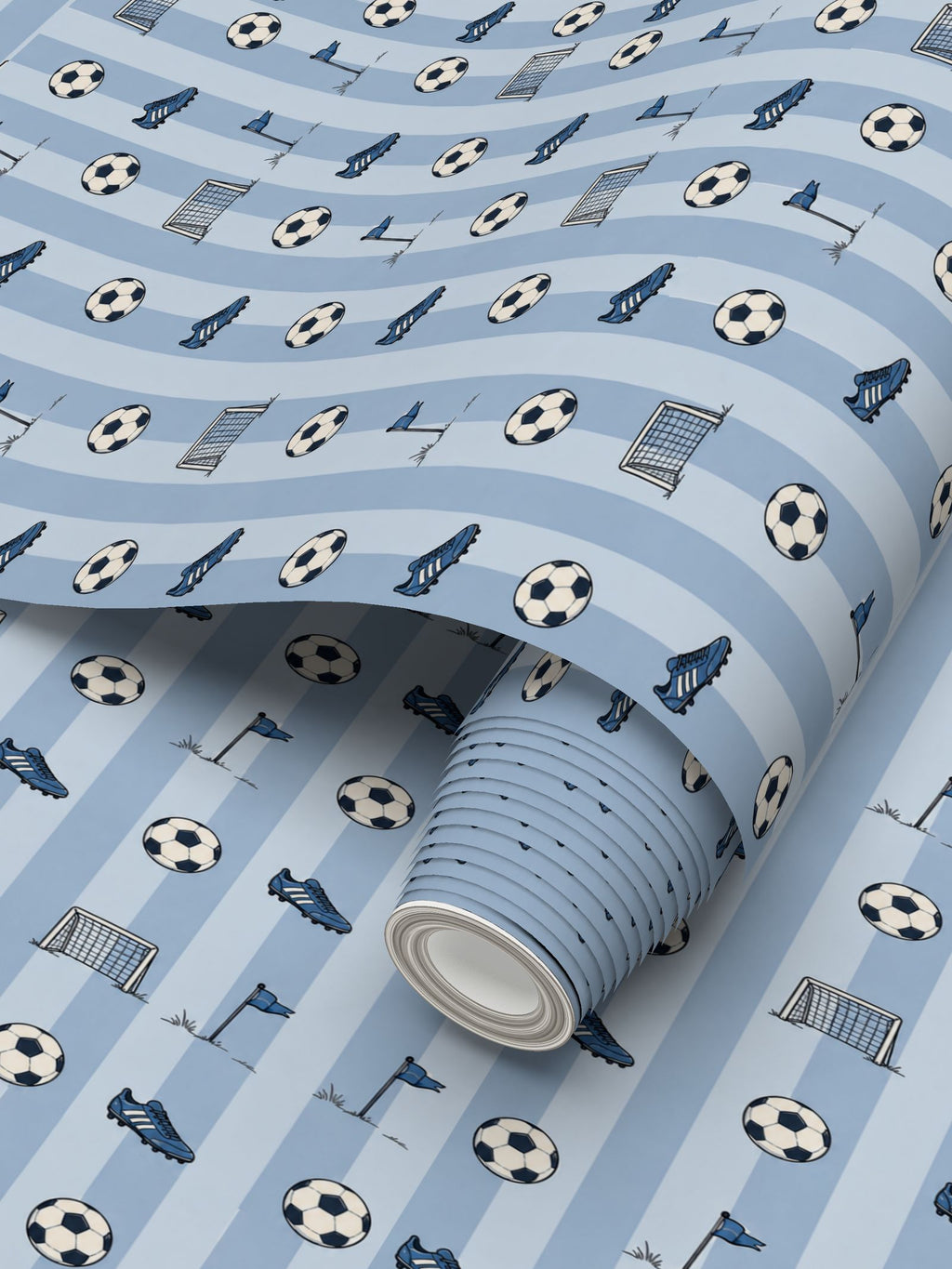 Blue strikers - children’s wallpaper