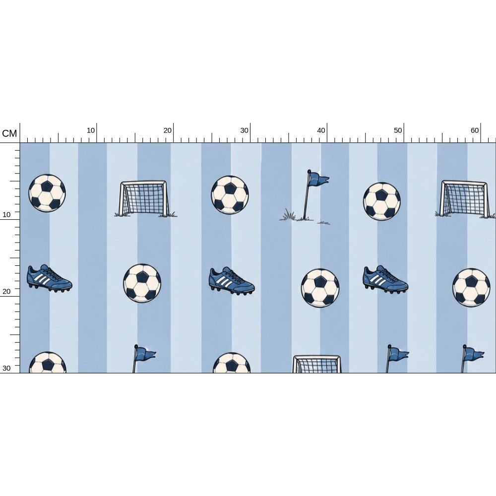 Blue strikers - children’s wallpaper