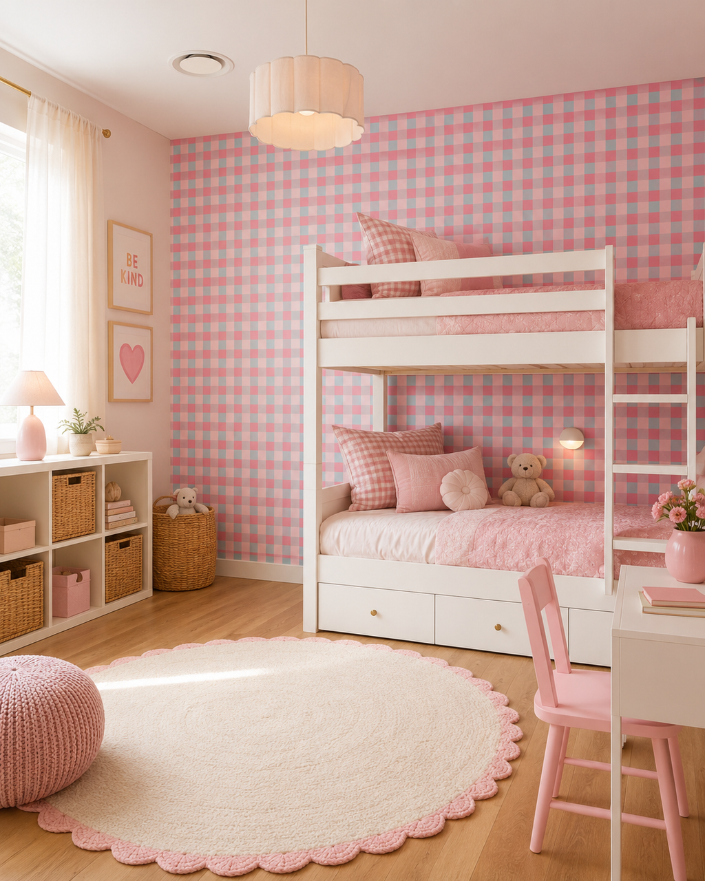 Pastel Picnic - children's wallpaper